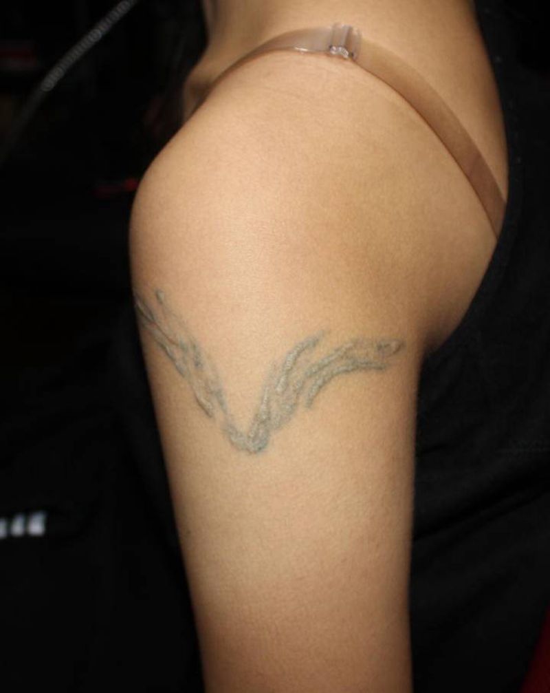 水墨山 遮盖纹身图片_手臂水墨水彩中国风遮盖纹身图案