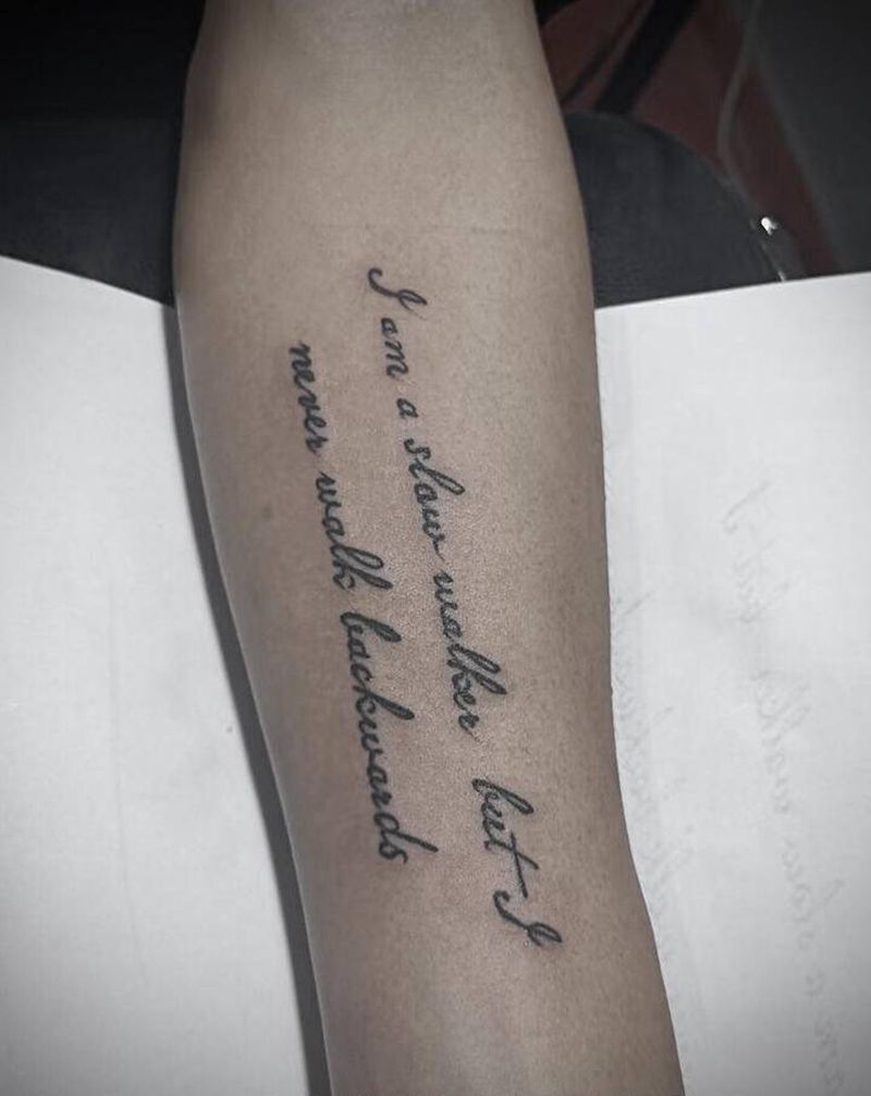 小清新英文纹身图片_手臂花体字小清新英文纹身图案
