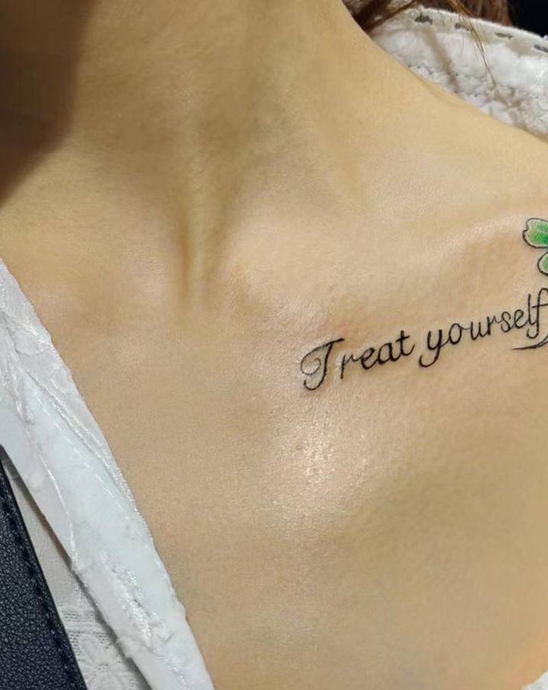 英文纹身图片_肩部胸部纹身图案