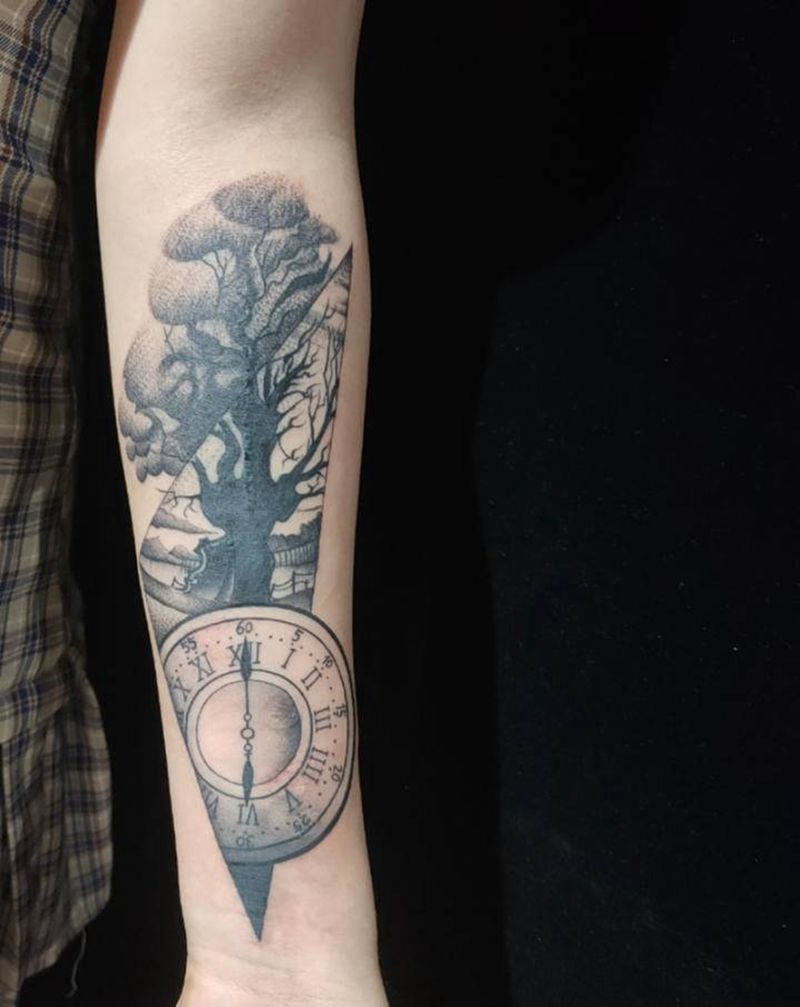 树纹身图片_手臂纹身图案