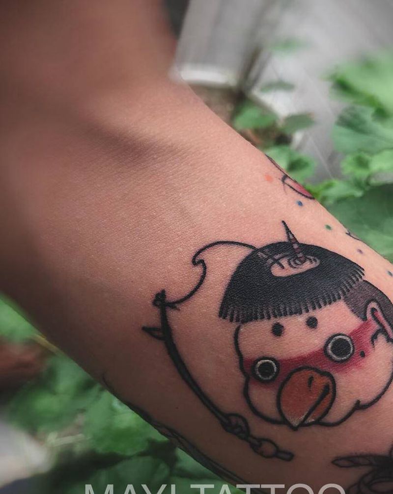 拼接传统纹身图片_手臂手部老传统Old School日式河童达摩蛋纹身图案