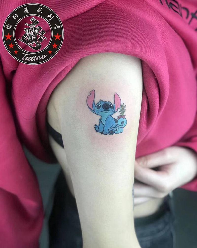 史迪仔纹身图片_手部腿部纹身图案