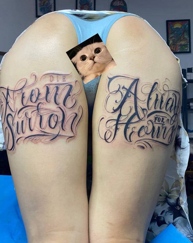 花体字纹身图片_花体字纹身图案