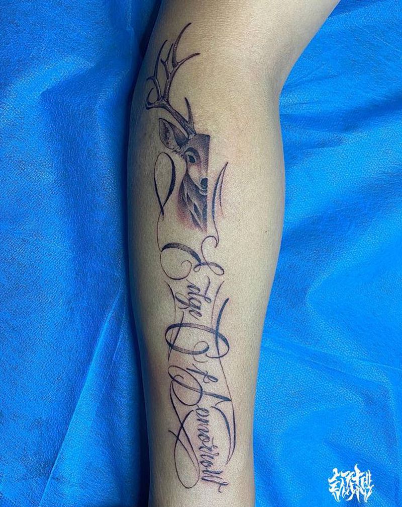 花体字纹身图片_花体字纹身图案