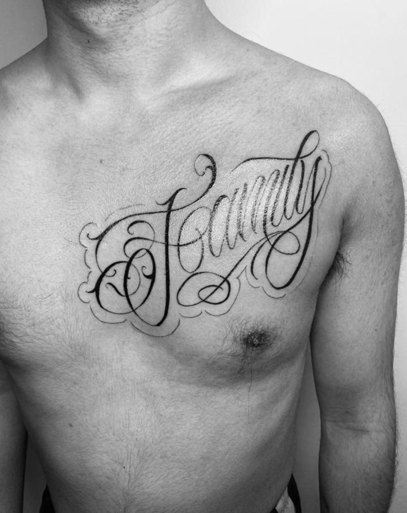 花体字纹身图片_花体字纹身图案