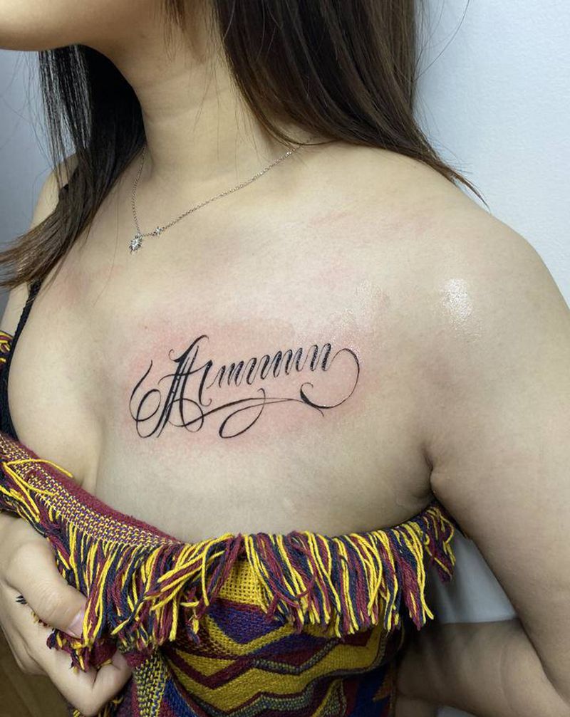 花体字纹身图片_花体字纹身图案