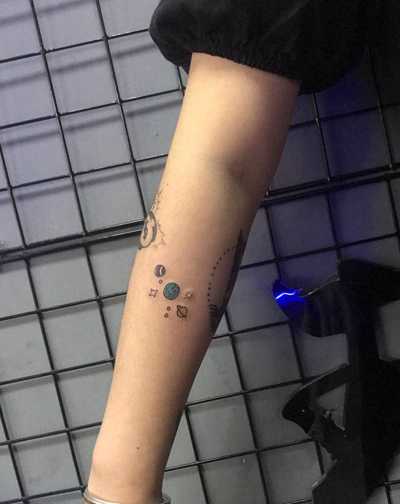 小清新纹身纹身图片_手臂纹身图案