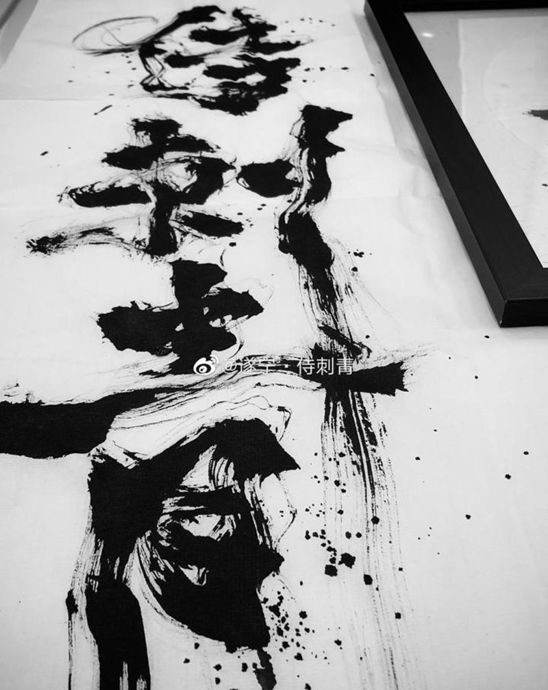 侍.纹身图片_水墨水彩纹身图案