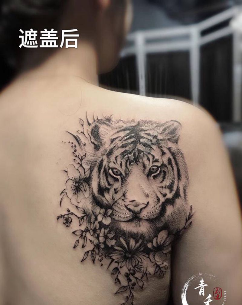 遮盖纹身图片_点刺纹身图案