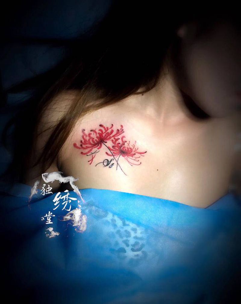 俄罗斯混血纹身图片_胸部纹身图案