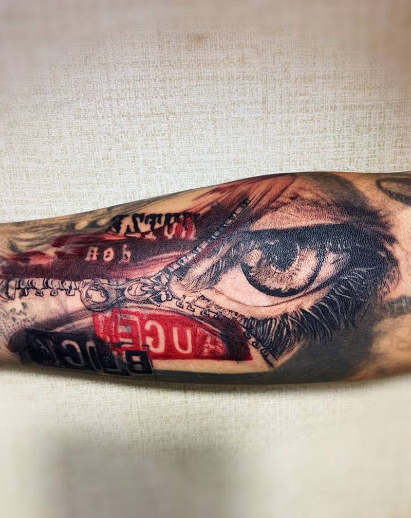 眼纹身图片_手臂纹身图案