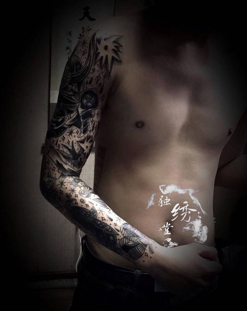 花臂纹身图片_手臂纹身图案