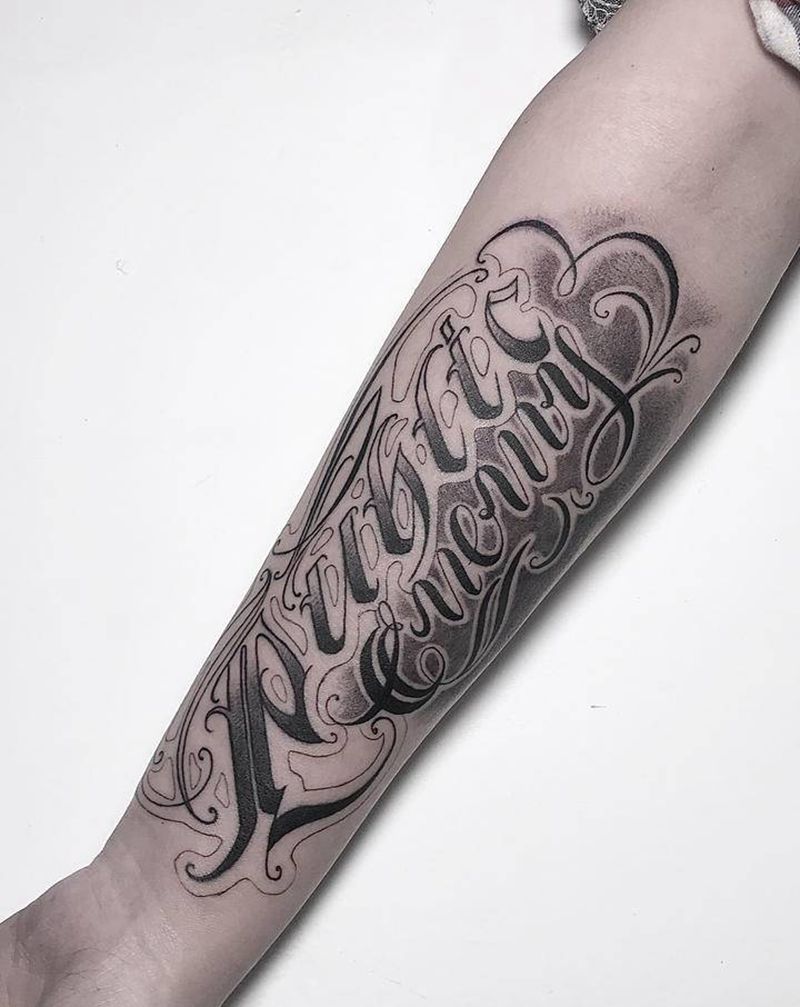 设计花体纹身图片_手臂纹身图案