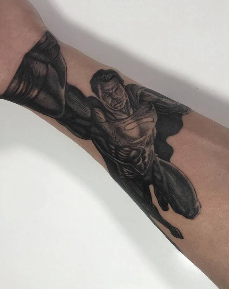 超人纹身图片_手臂纹身图案