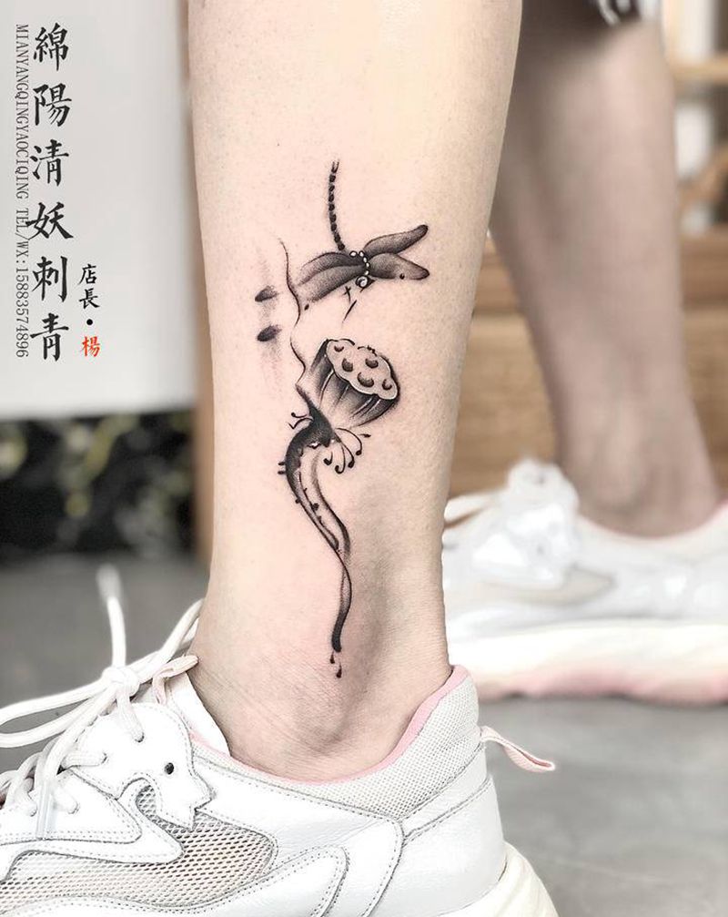 禅意纹身图片_胸部肩部纹身图案