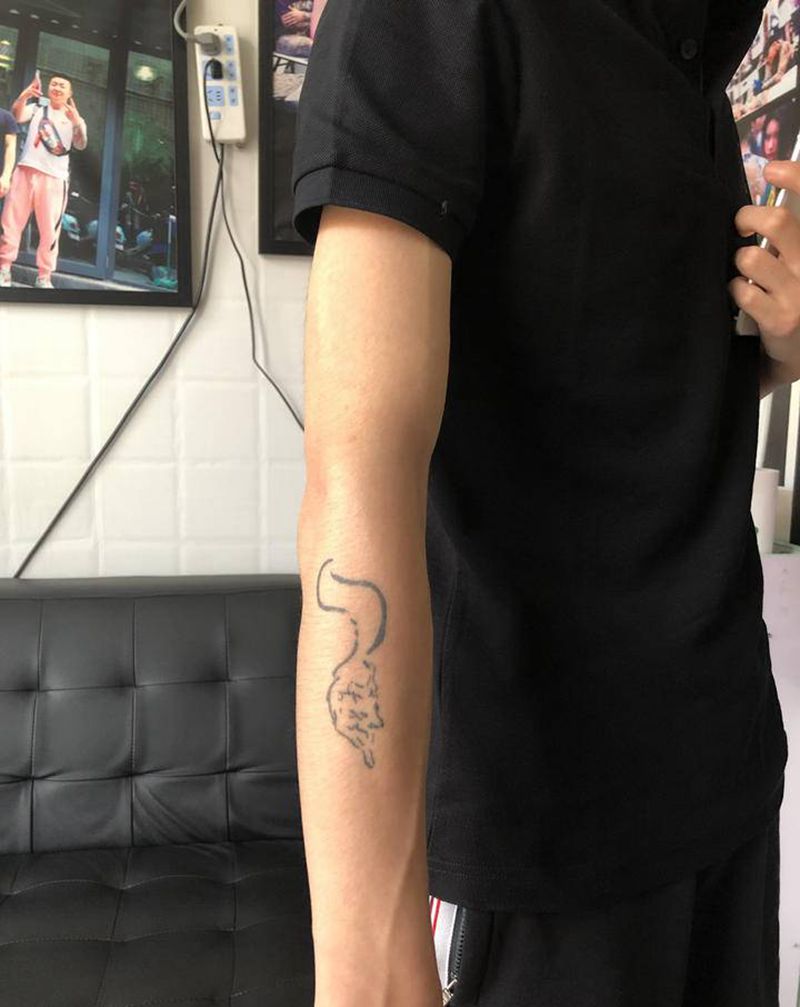 广元纹身心安刺青遮盖纹身图片_手臂新传统遮盖纹身图案