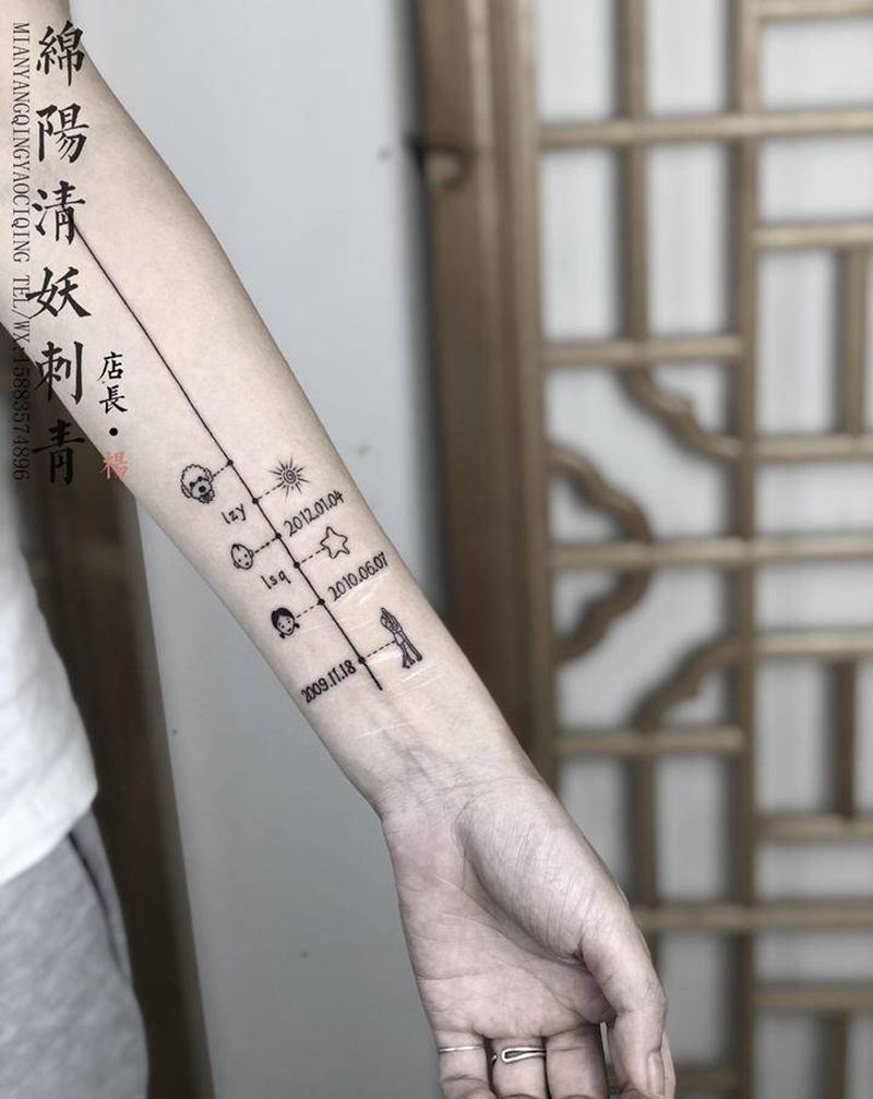 小清新纹身图片_胸部肩部纹身图案