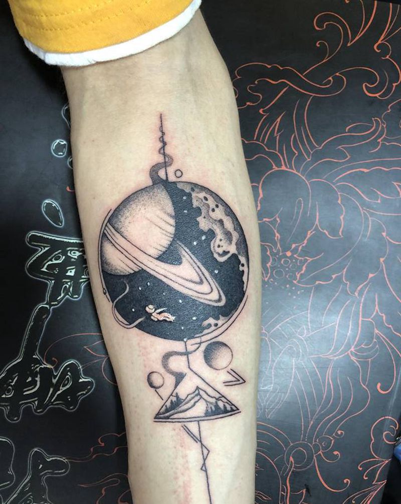 宇宙纹身纹身图片_手臂纹身图案