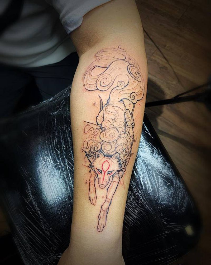 狐纹身图片_手臂纹身图案