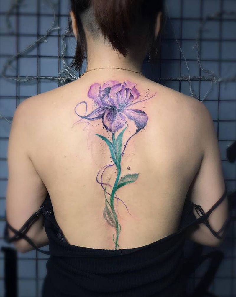 花纹身图片_背部纹身图案