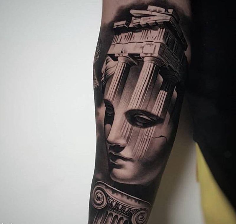 欧美写实纹身图片_手臂纹身图案