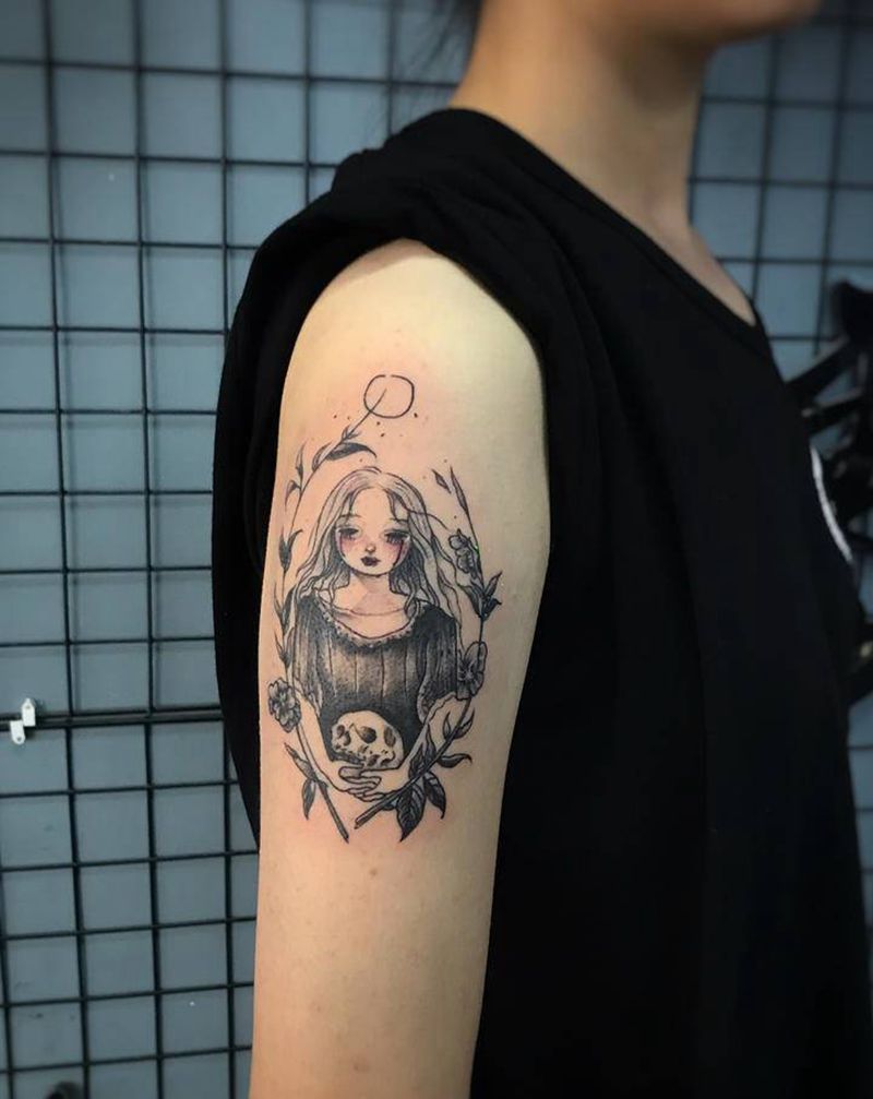 暗黑小清新纹身图片_手臂纹身图案