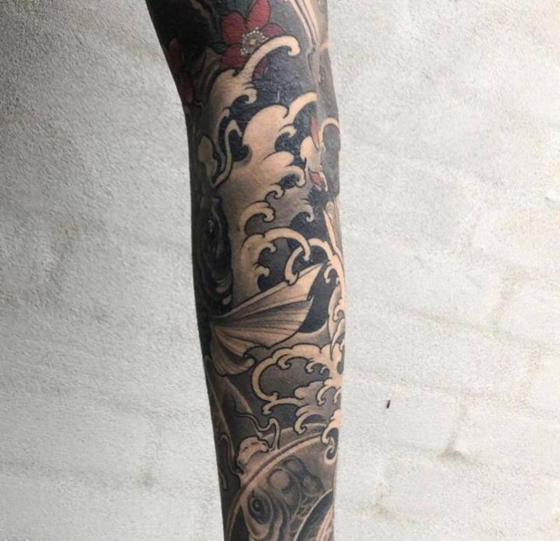 传统花臂纹身图片_手臂纹身图案