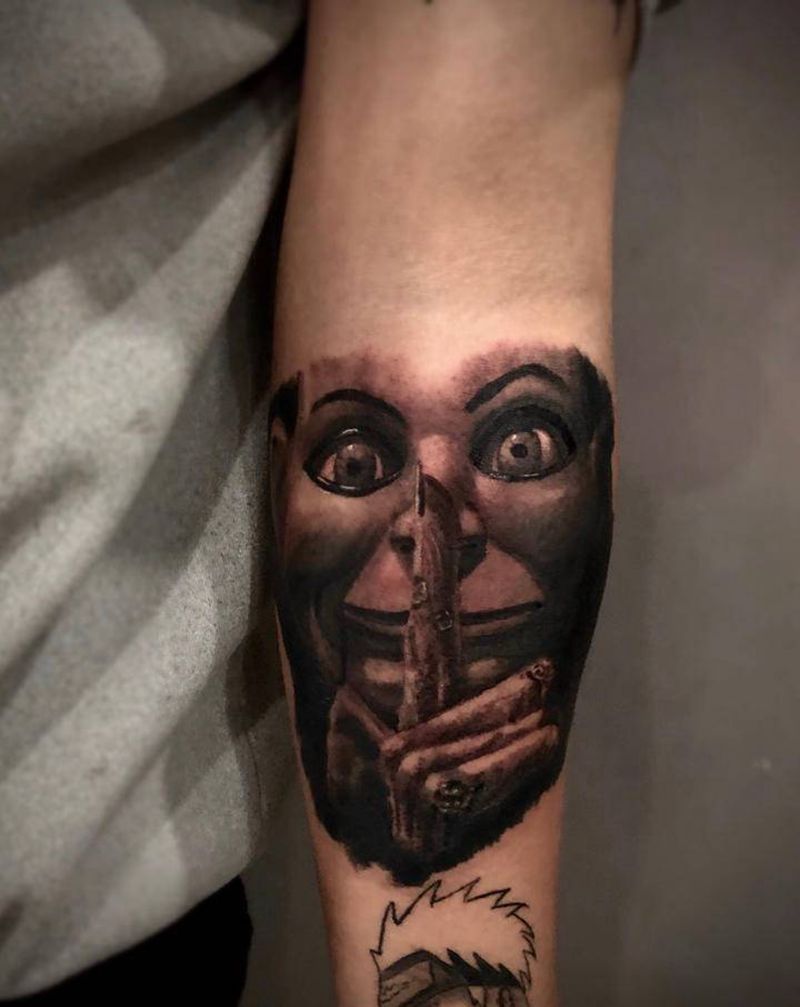 死寂纹身图片_手臂欧美写实纹身图案