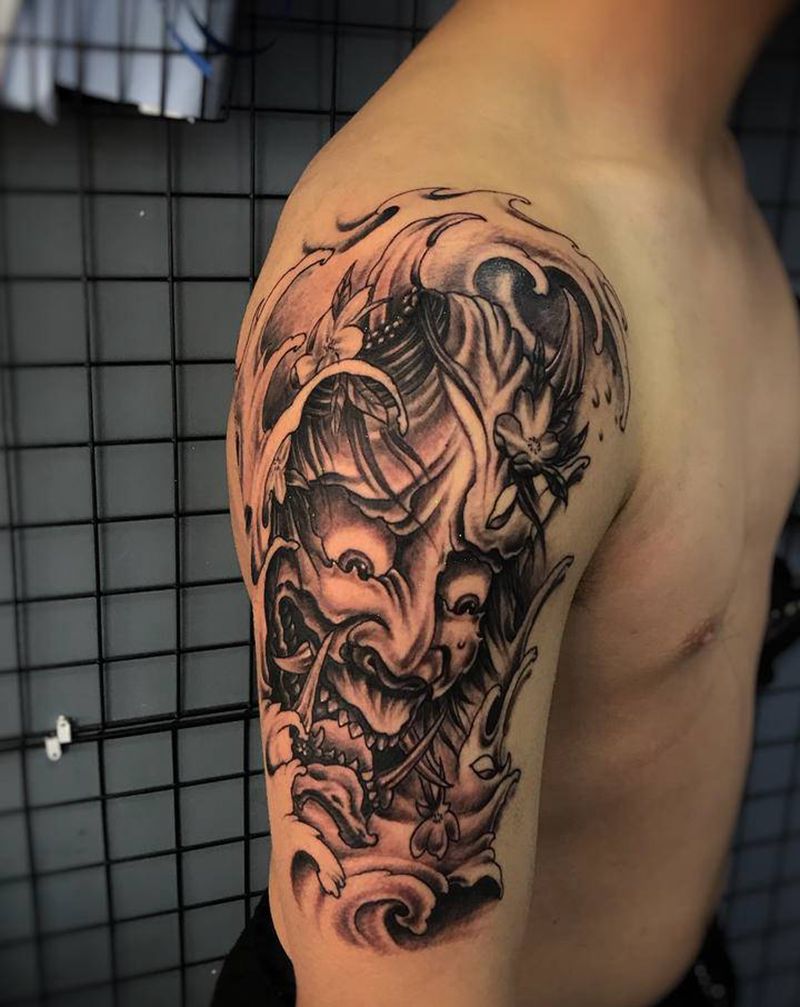 般若纹身图片_手部手臂纹身图案