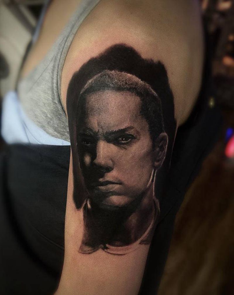 eminem纹身图片_欧美写实纹身图案