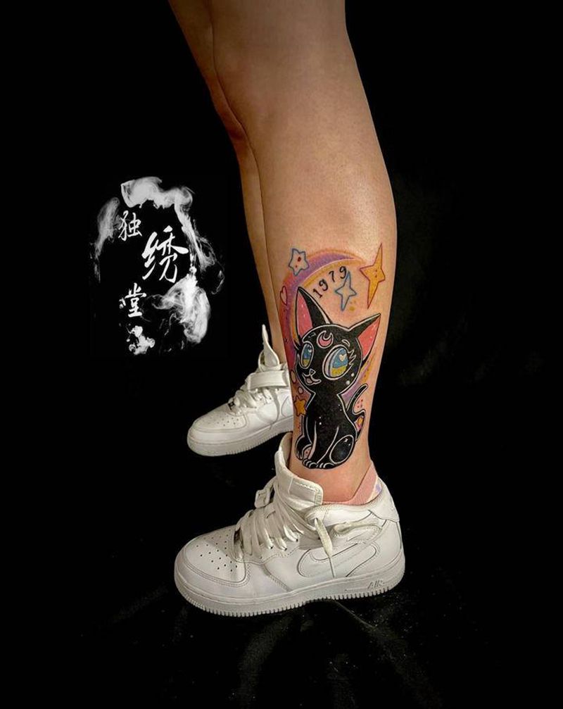 遮盖纹身图片_腿部纹身图案