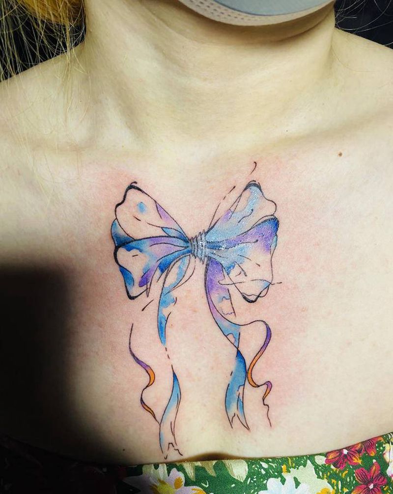 伤疤遮盖纹身图片_胸部颈部新传统New School纹身图案