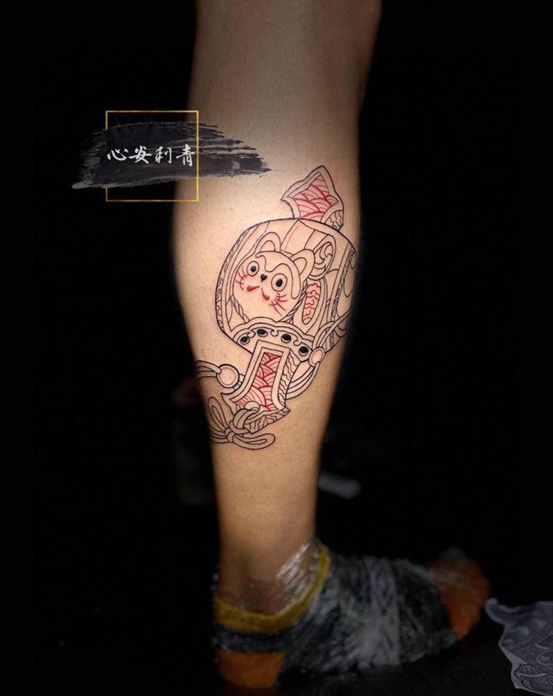 福锤纹身图片_腿部手臂新传统New School纹身图案