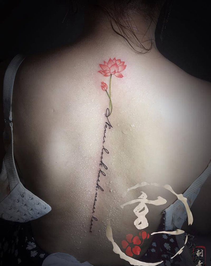 Again脊椎纹身图片_背部纹身图案