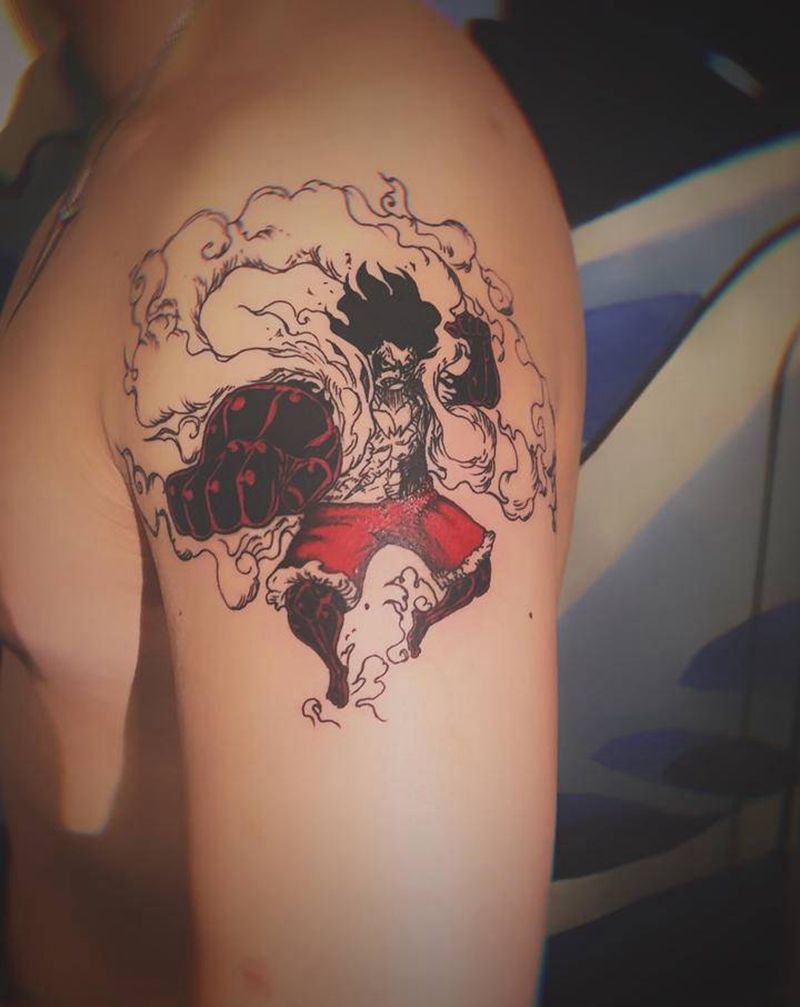 草帽君纹身图片_手臂纹身图案