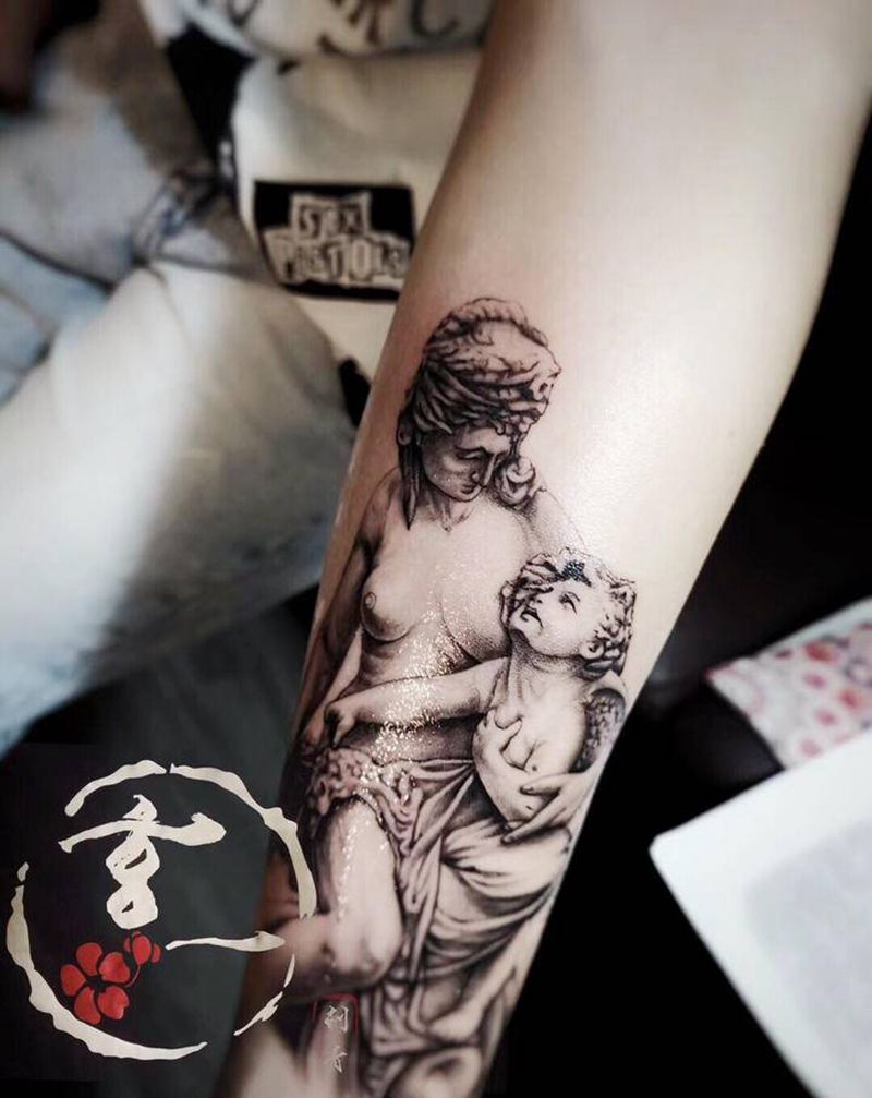 未完待续肖像纹身图片_手臂纹身图案