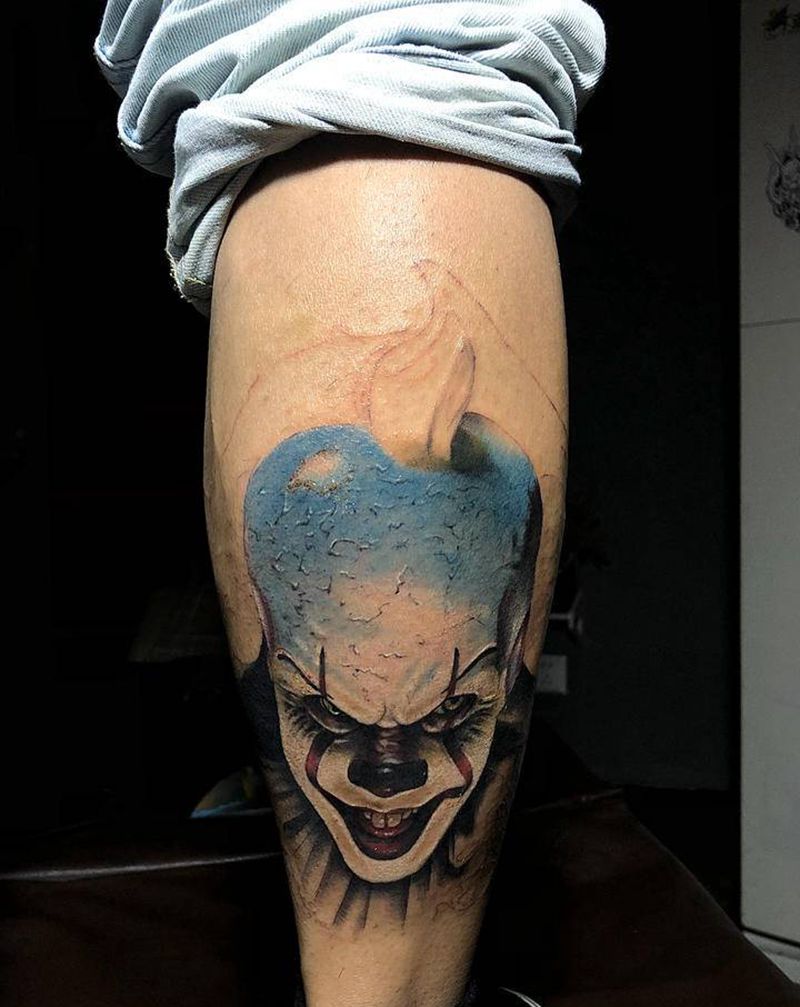 未完纹身图片_腿部纹身图案