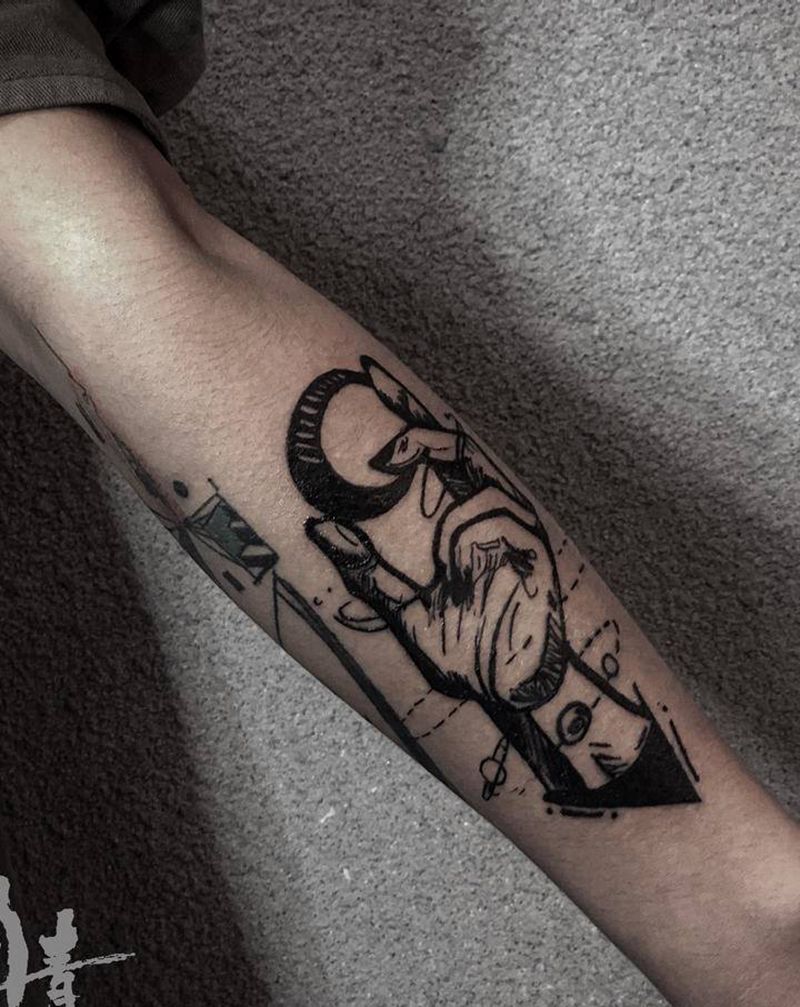 更新纹身图片_手部点刺图腾纹身图案