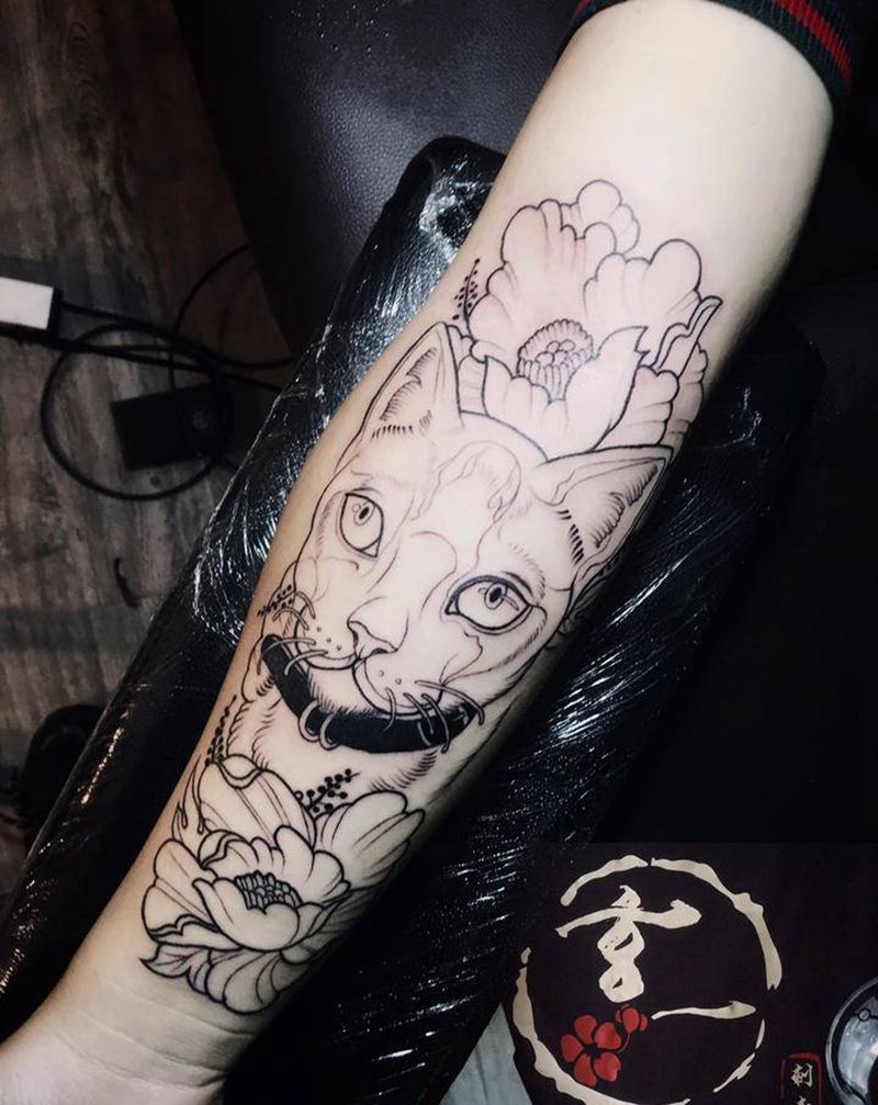 线条完成 下次继续纹身图片_手臂New School纹身图案