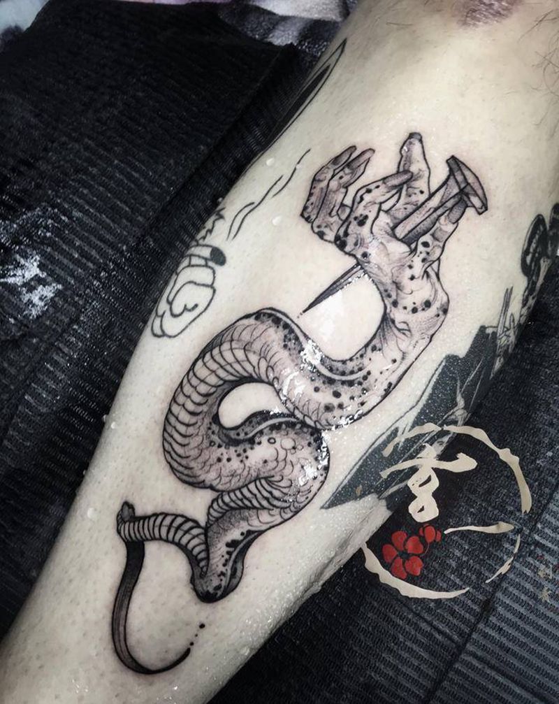 个性纹身纹身图片_腿部纹身图案