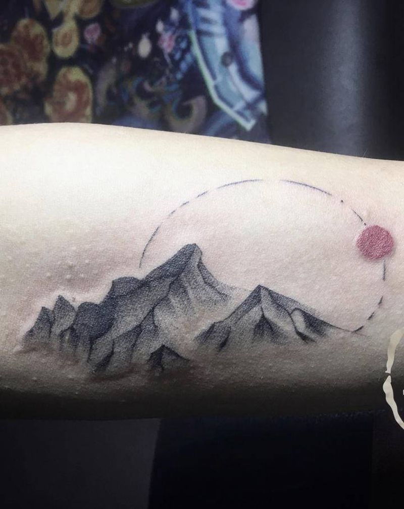 山盟海誓纹身图片_手臂纹身图案