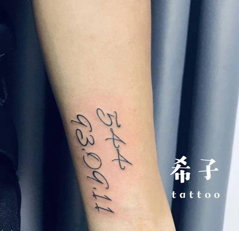 纪念意义日子纹身图片_手臂纹身图案