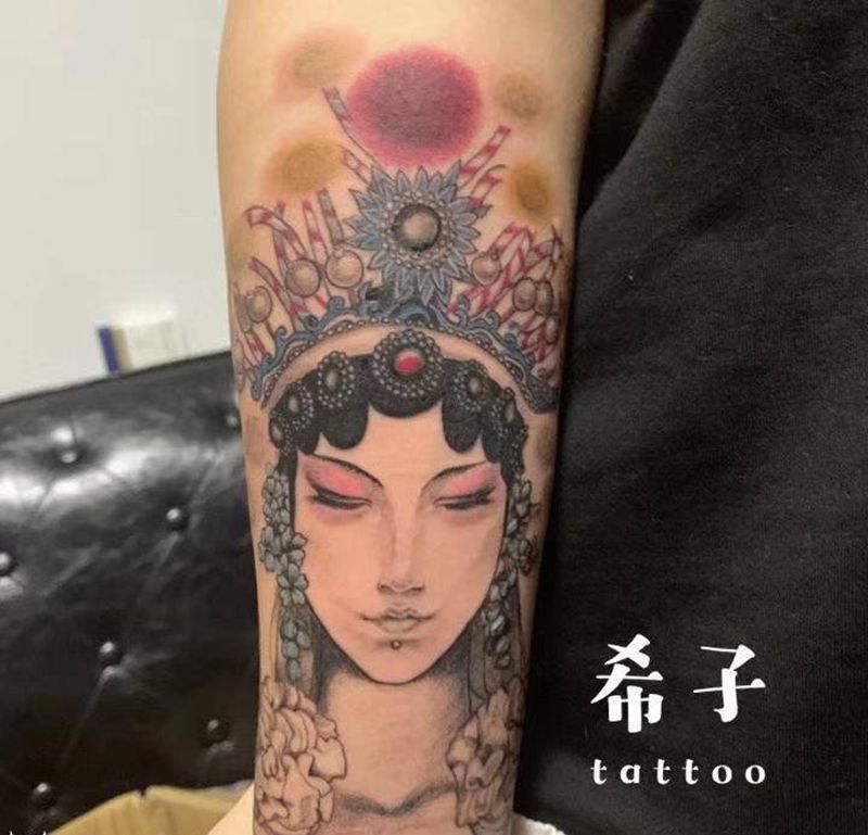 花旦纹身图片_手臂纹身图案