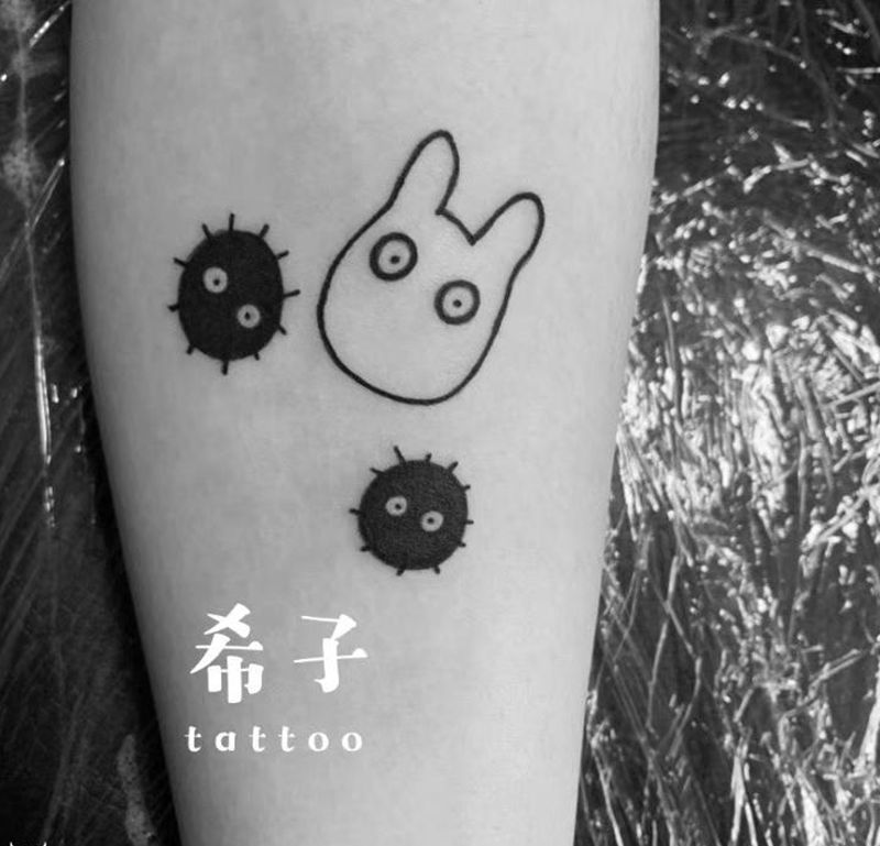 小煤球纹身图片_手臂纹身图案