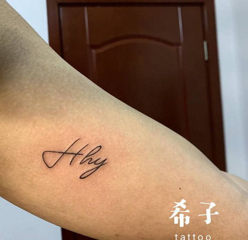 小英文纹身图片_手臂纹身图案