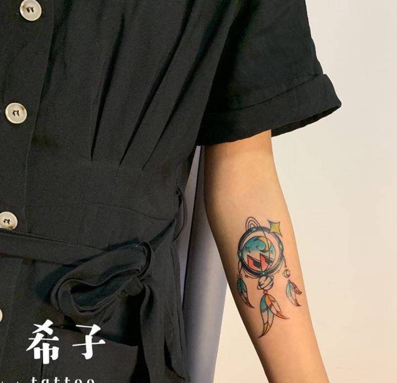 捕梦网纹身图片_手臂纹身图案