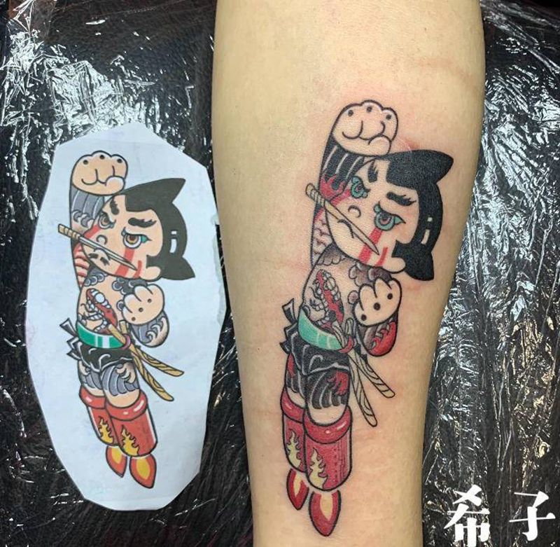 阿童木纹身图片_手臂纹身图案