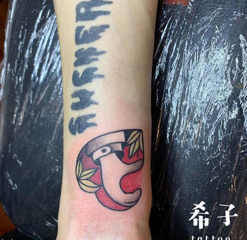 情侣纹身纹身图片_手臂Old School纹身图案