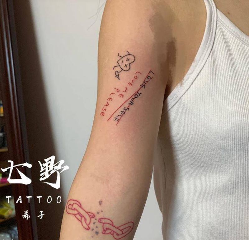 小清新纹身图片_手臂纹身图案