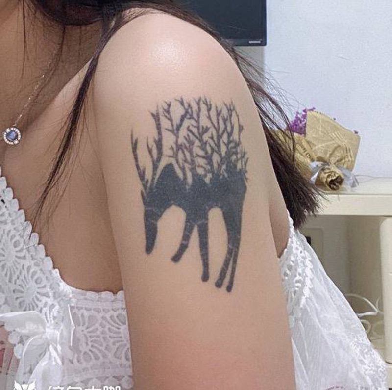 设计遮盖暗黑欧美纹身图片_手臂纹身图案